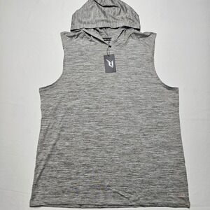 Phenom Elite Mens XL QuantumLite Sleeveless Hoodie Gray Heather Training NEW